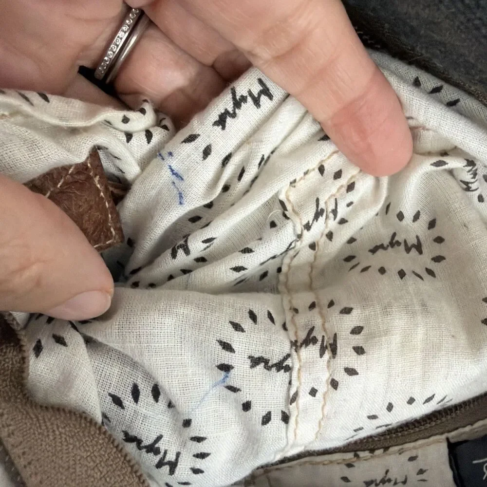 Myra Bag Exuberance Pink Shoulder Bag Crossbody Leather Cotton Carve - Picture 9 of 11